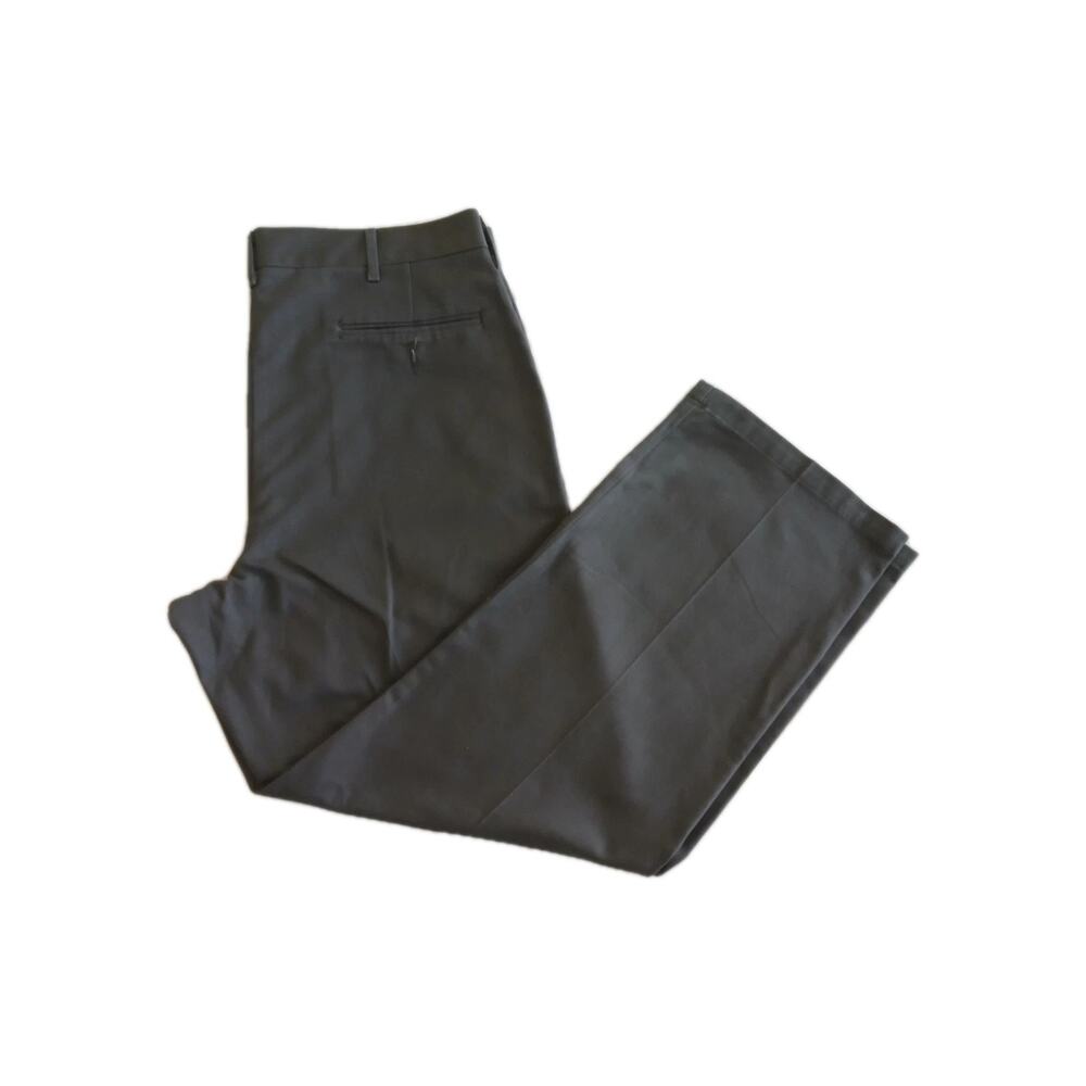 Men's Dress Pants 36x29 Gray Chinos Golf Straight leg Flat Front Tailored Fit